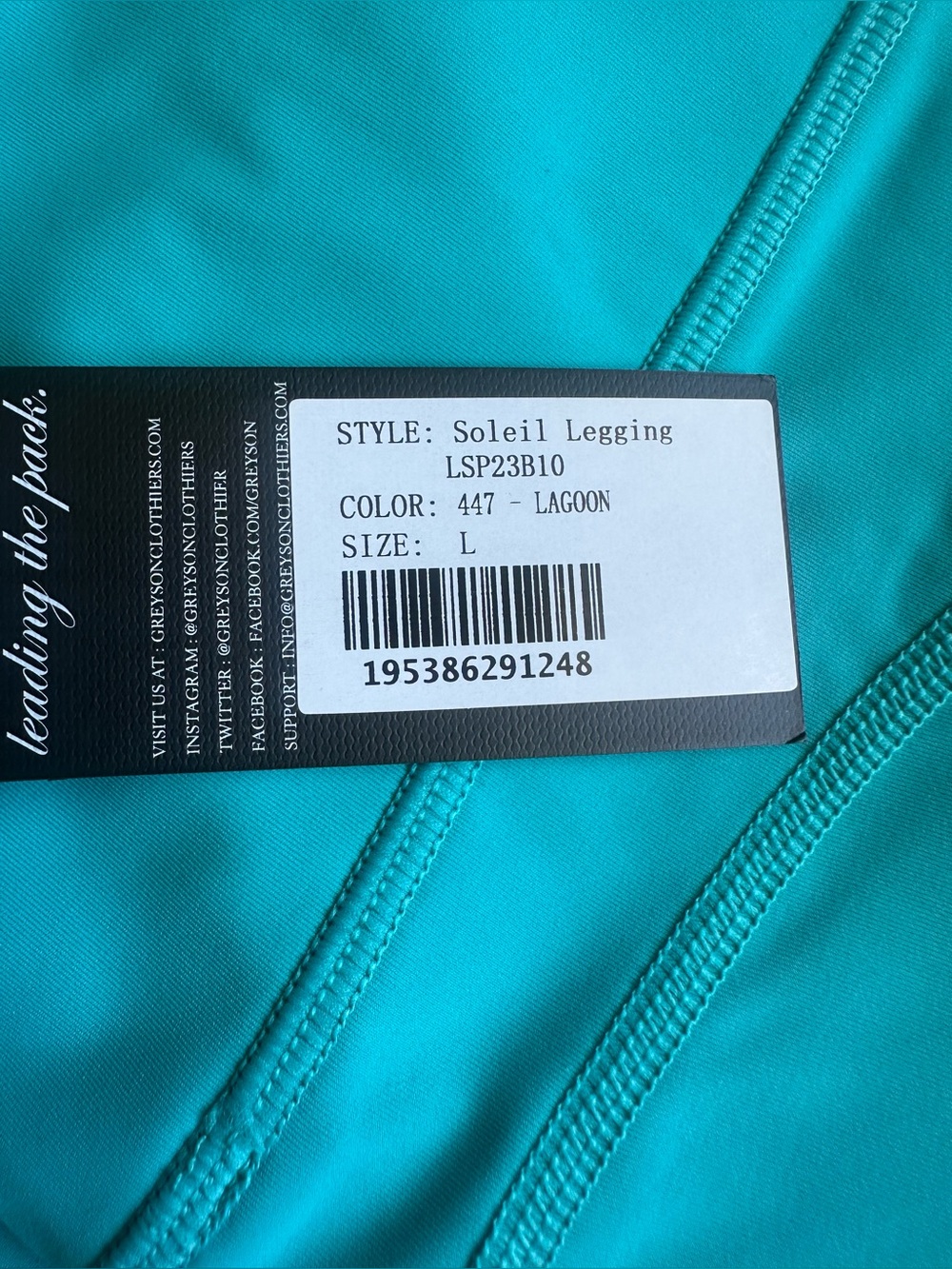 Greyson Soleil Lagoon Pocket Leggings New - Picture 14 of 16
